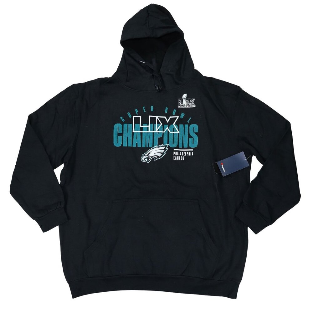 Philadelphia Eagles Super Bowl LIX Champions Front Pocket Hoodie Sweatshirt NWT